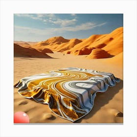 Towel design Desert mirage Canvas Print