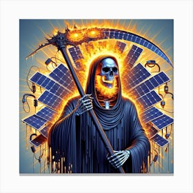 Death And Solar Panels Canvas Print