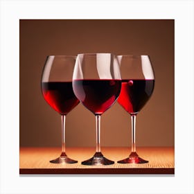 Red Wine Glasses Canvas Print