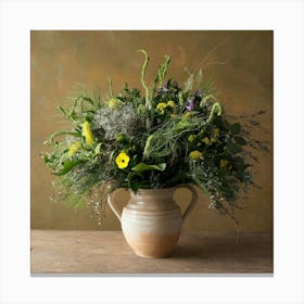 Wildflowers In A Vase Canvas Print