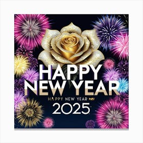 Happy New Year 2025 2 Canvas Print