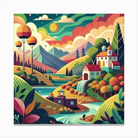 Landscape Painting 12 Canvas Print