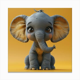 Baby Elephant 4 Canvas Print