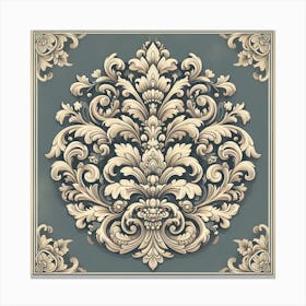 Damask style 3 Canvas Print