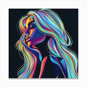 Psychedelic Girl 2 Canvas Print