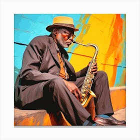 Saxophone Player 6 Canvas Print