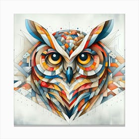 Abstract Owl 2 Canvas Print