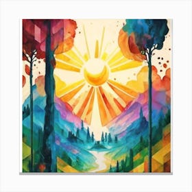 Watercolor landscapes 8 Canvas Print