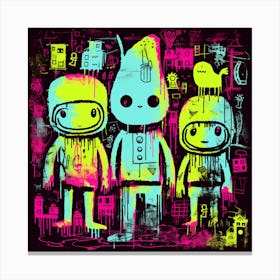 Aliens And Robots Canvas Print