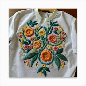 Default Hand Embroidery On Shirts 1 Canvas Print