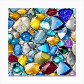 Colorful Gemstones Background Canvas Print