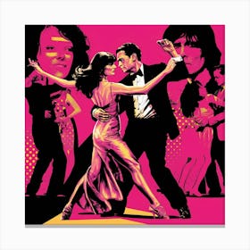 Pulp Fiction Dance Set 2 Pink Art Print Canvas Print