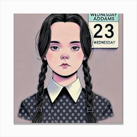 Wednesday Adams 6 Canvas Print