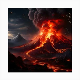 Volcano Eruption Canvas Print