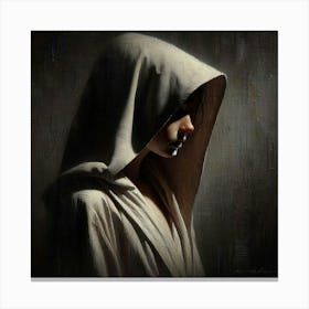 Woman In A Hood Canvas Print