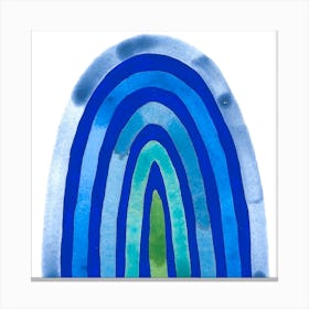 Lapis Lazuli Rainbow Square Canvas Print