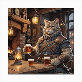 Viking Cat Canvas Print