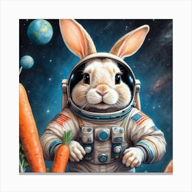 Rabbit In Space 6 Canvas Print