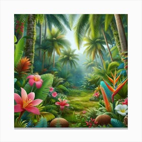 Tropical Jungle 1 Canvas Print