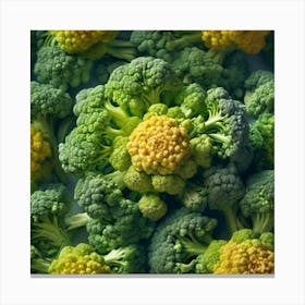 Close Up Of Broccoli 20 Canvas Print