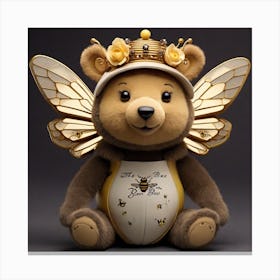 Bee shaped teddy bear Canvas Print