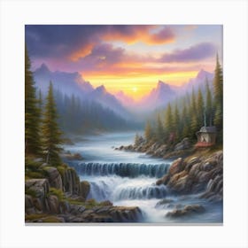 Landscape Painting Hd Hyperrealistic 16 Canvas Print