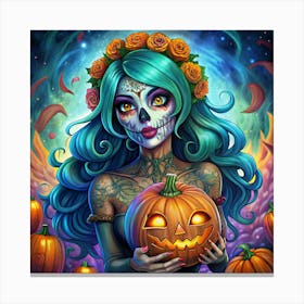 Day Of The Dead Girl Canvas Print