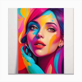 Colorful Girl Canvas Print