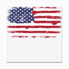 Us Flag Vintage For American Independence Day On 4th Of July Canvas Print