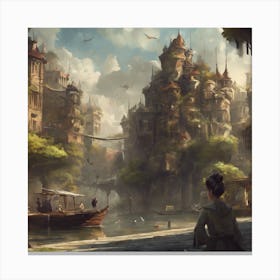 Fantasy City 121 Canvas Print