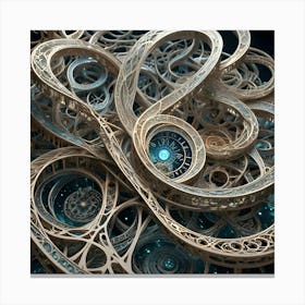 Genius, Madness, Time And Space 37 Canvas Print