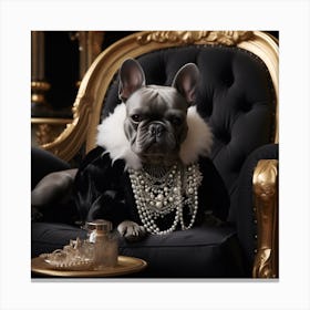 Frenchie Cute Art By Csaba Fikker 112 Canvas Print