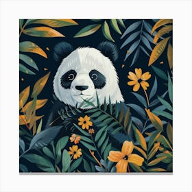 Panda Bear In The Jungle 6 Canvas Print