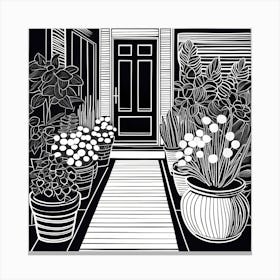 Lion cut inspired Black and white Garden plants & flowers art, Gardening art, Garden 219 Canvas Print