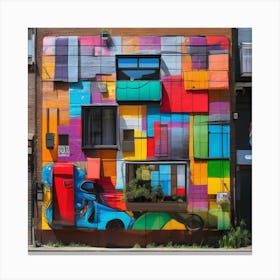 Colorful Street In Toronto Canvas Print