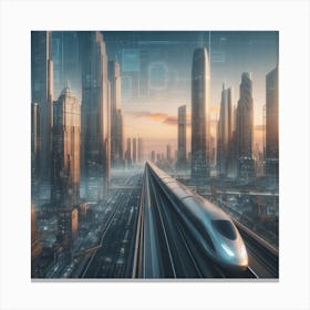 Futuristic Cityscape 10 Canvas Print