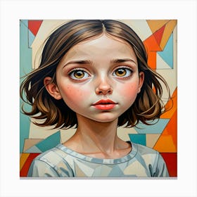 Girl With Brown Eyes Canvas Print