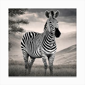 Zebra Lineart A 0 Canvas Print