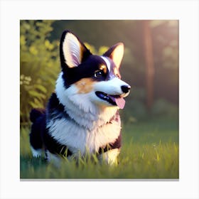 Corgi 24 Canvas Print