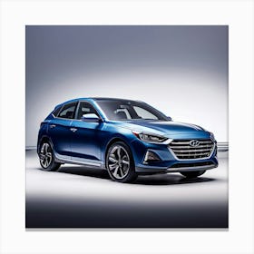 Hyundai Car Automobile Vehicle Automotive Korean Brand Logo Iconic Innovation Engineering (3) Canvas Print