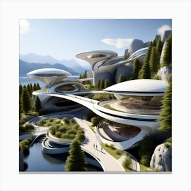 Futuristic City 311 Canvas Print