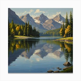 Reflections In The Lake Canvas Print