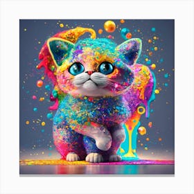 Colorful Cat Canvas Print