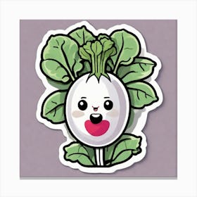 Turnip Sticker Canvas Print