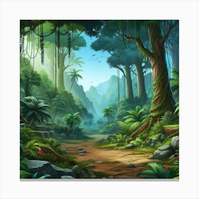 Jungle Landscape Canvas Print