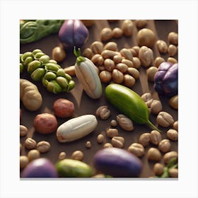 Legumes As A Logo Perfect Composition Beautiful Detailed Intricate Insanely Detailed Octane Render (1) Canvas Print