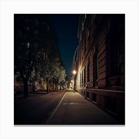 Street At Night 2 Canvas Print