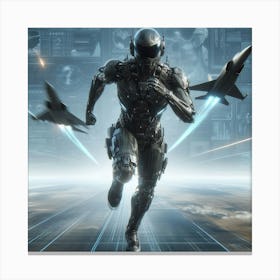 Robot Running 4 Canvas Print