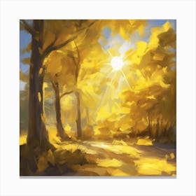 Radiant Reverie Yellow Sunshines (1) Canvas Print