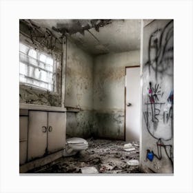 Abandoned Bathroom Canvas Print